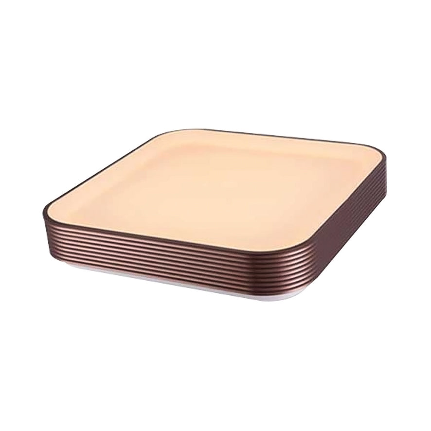 Modern Acrylic Square Ceiling Light - 18"/23.5" Wide Dark Red LED Flush Mount Fixture