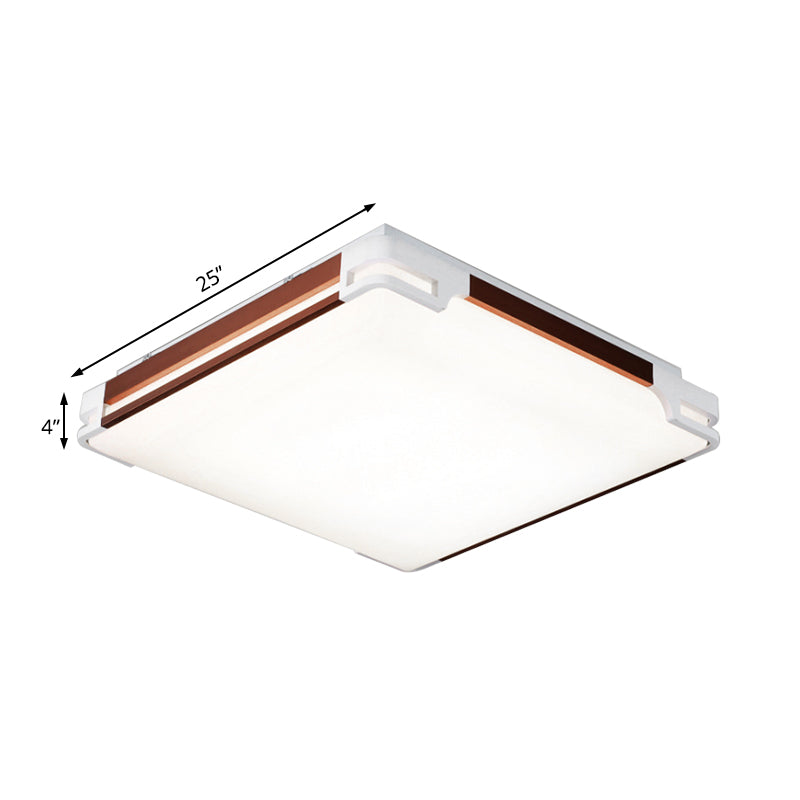 Simplicity Thin Acrylic Ceiling Light - LED Brown Flushmount (20.5"/25"/35" Wide)