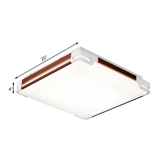 Simplicity Thin Acrylic Ceiling Light - LED Brown Flushmount (20.5"/25"/35" Wide)