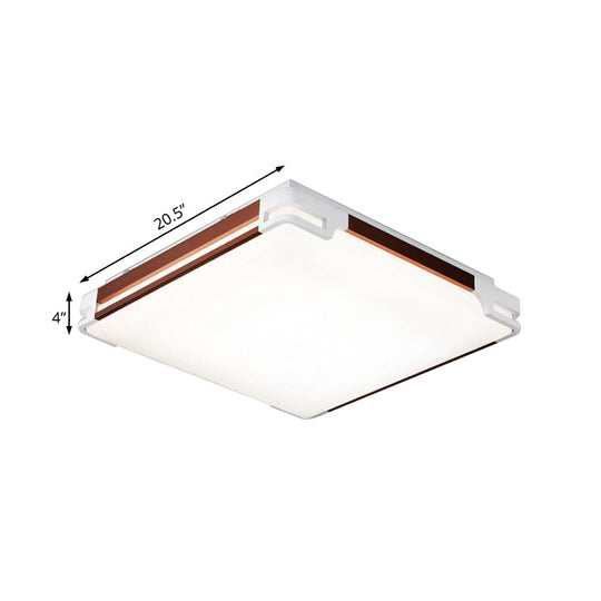 Simplicity Thin Acrylic Ceiling Light - LED Brown Flushmount (20.5"/25"/35" Wide)