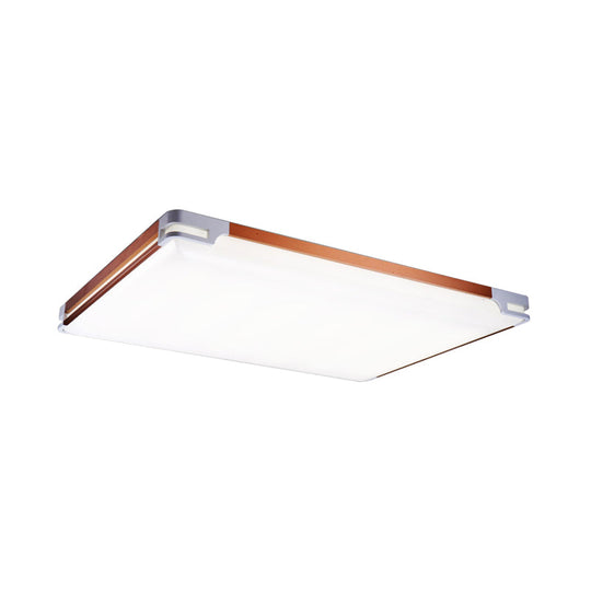 Simplicity Thin Acrylic Ceiling Light - LED Brown Flushmount (20.5"/25"/35" Wide)