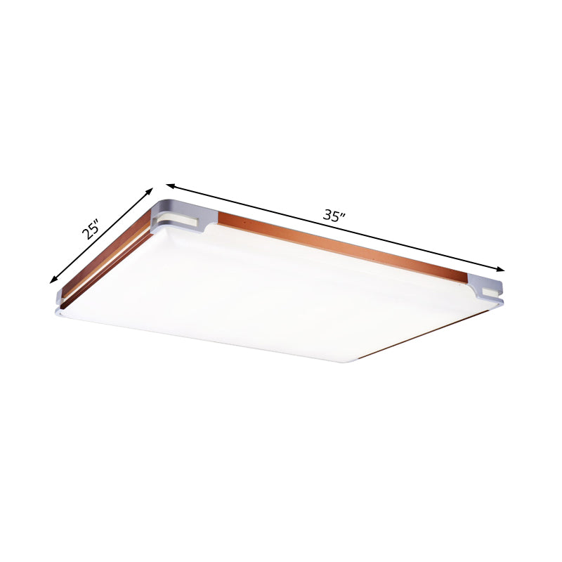 Simplicity Thin Acrylic Ceiling Light - LED Brown Flushmount (20.5"/25"/35" Wide)