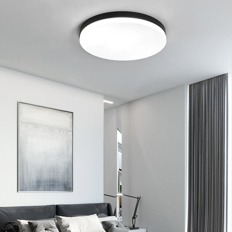 Simplicity Acrylic Flushmount Ceiling Light - Circle Design 11/15/19 Diameter Warm/White Ideal For