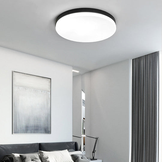 Simplicity Acrylic Flushmount Ceiling Light - Circle Design 11/15/19 Diameter Warm/White Ideal For