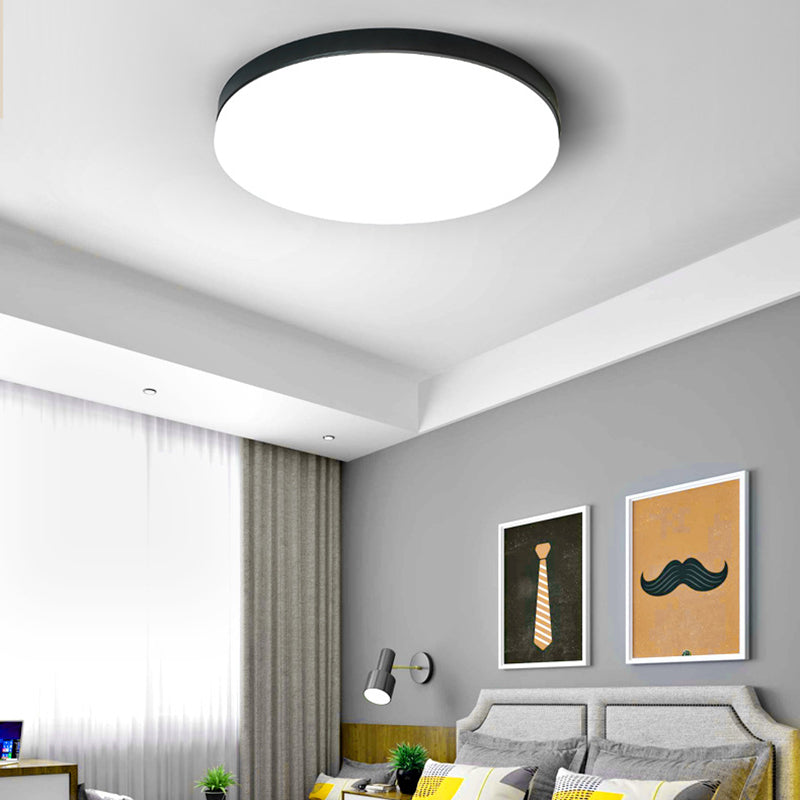 Simplicity Acrylic Flushmount Ceiling Light - Circle Design, 11"/15"/19" Diameter, Warm/White Light - Ideal for Living Room
