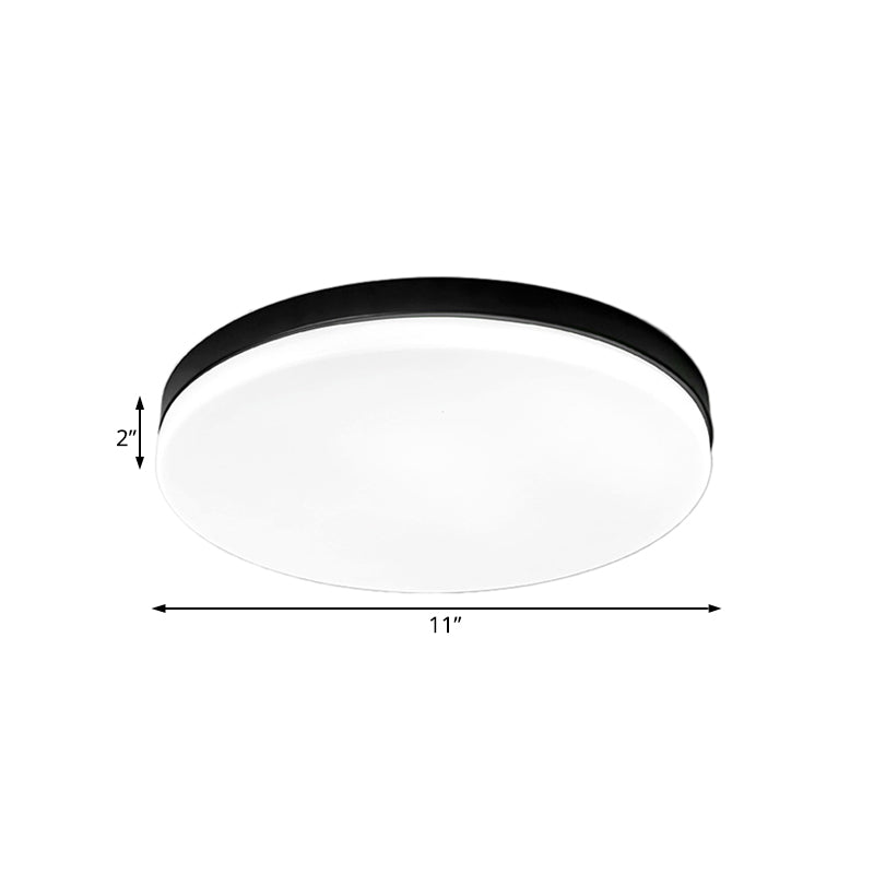Simplicity Acrylic Flushmount Ceiling Light - Circle Design, 11"/15"/19" Diameter, Warm/White Light - Ideal for Living Room