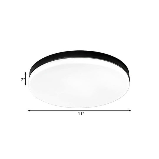 Simplicity Acrylic Flushmount Ceiling Light - Circle Design, 11"/15"/19" Diameter, Warm/White Light - Ideal for Living Room