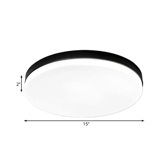 Simplicity Acrylic Flushmount Ceiling Light - Circle Design, 11"/15"/19" Diameter, Warm/White Light - Ideal for Living Room