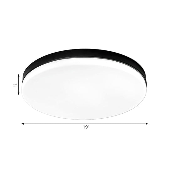 Simplicity Acrylic Flushmount Ceiling Light - Circle Design, 11"/15"/19" Diameter, Warm/White Light - Ideal for Living Room