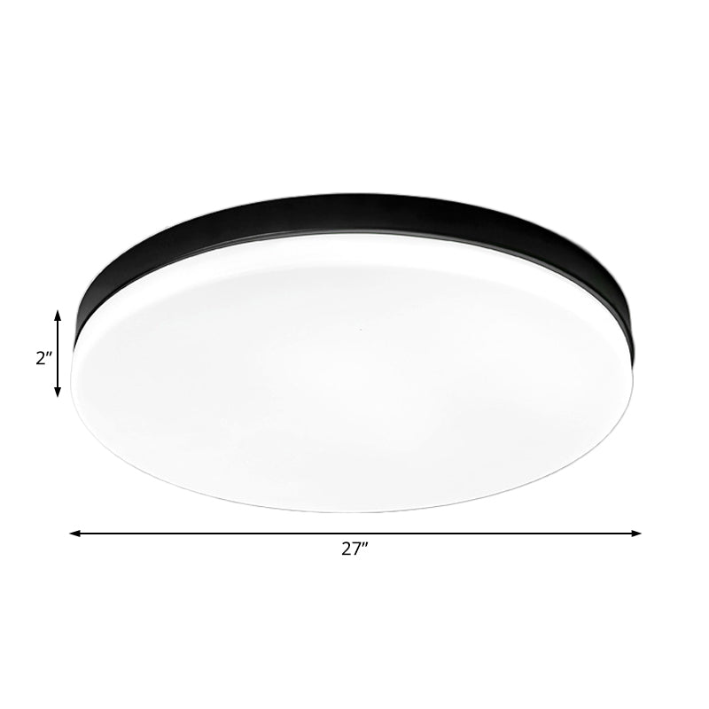 Simplicity Acrylic Flushmount Ceiling Light - Circle Design, 11"/15"/19" Diameter, Warm/White Light - Ideal for Living Room