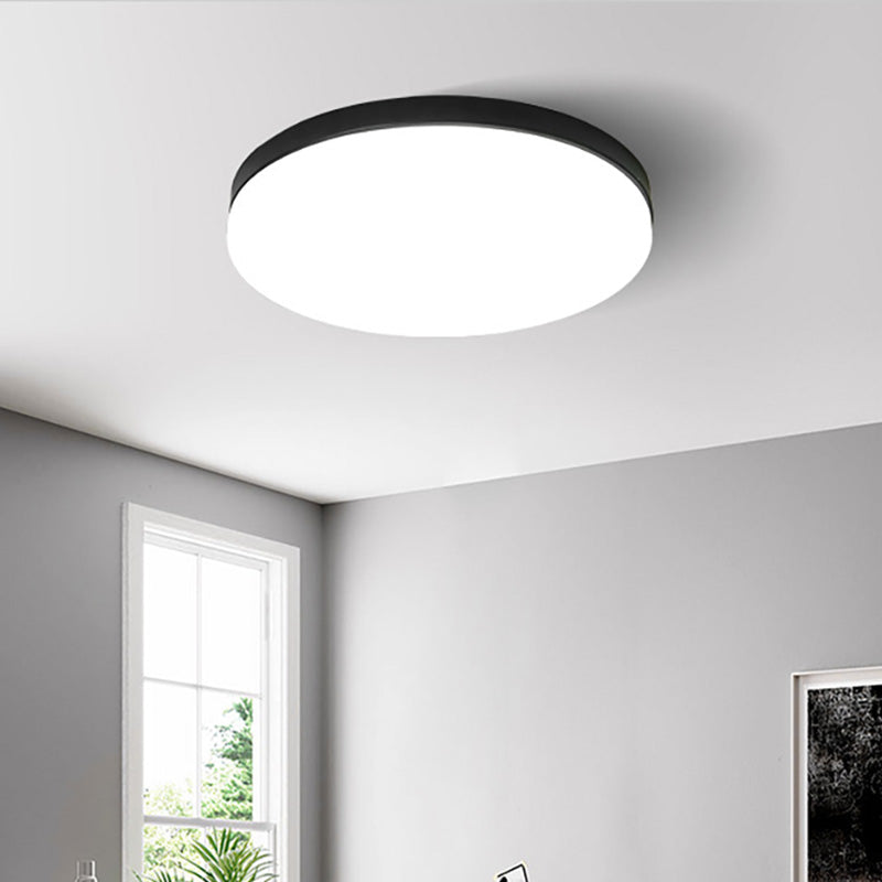 Simplicity Acrylic Flushmount Ceiling Light - Circle Design, 11"/15"/19" Diameter, Warm/White Light - Ideal for Living Room