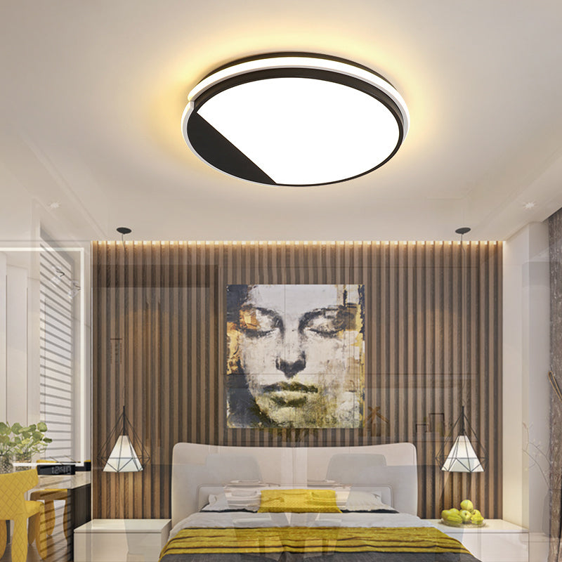 Simple Acrylic Flush Mount Led Ceiling Lamp 16/19.5 Diameter Warm/White Light - Dining Room Lighting