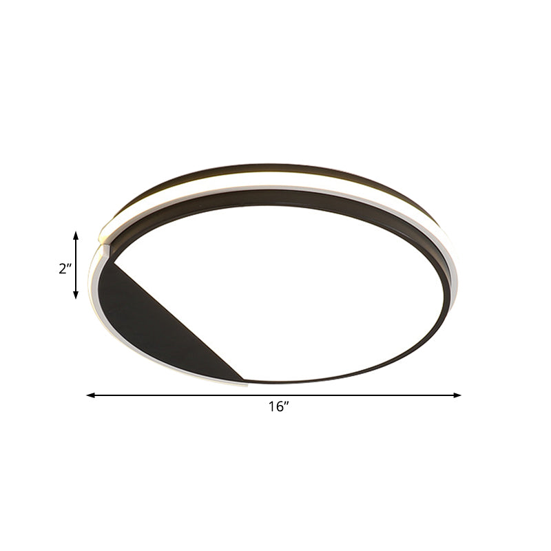 Simple Acrylic Flush Mount LED Ceiling Lamp, 16"/19.5" Diameter, Warm/White Light - Dining Room Lighting Fixture