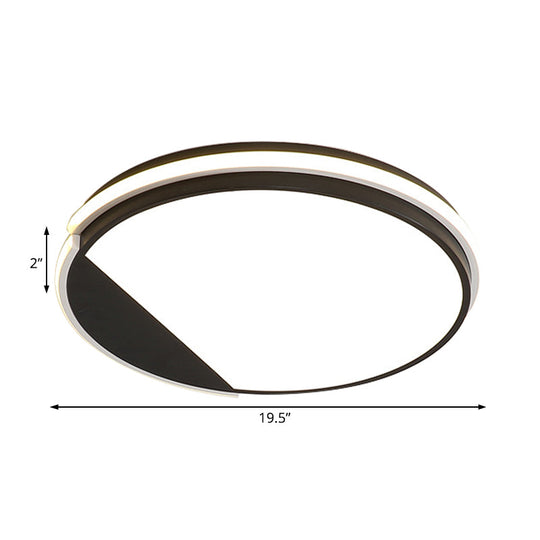 Simple Acrylic Flush Mount LED Ceiling Lamp, 16"/19.5" Diameter, Warm/White Light - Dining Room Lighting Fixture