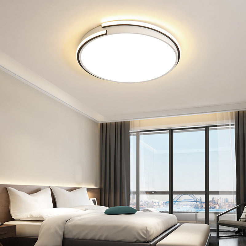 LED Round Bedroom Flushmount Light - Minimalist Acrylic Ceiling Fixture in Warm/White Light (16"/19.5" Dia)