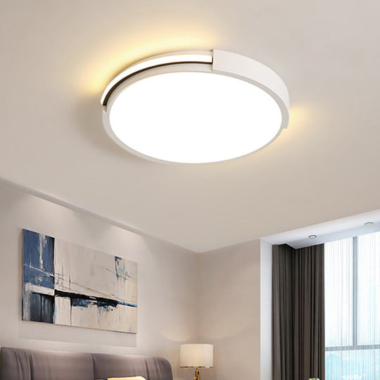 Ultra Thin LED Bedroom Ceiling Light in Warm/White, 16"/19.5" Diameter - Sleek & Simple