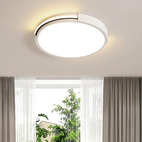 Ultra Thin LED Bedroom Ceiling Light in Warm/White, 16"/19.5" Diameter - Sleek & Simple