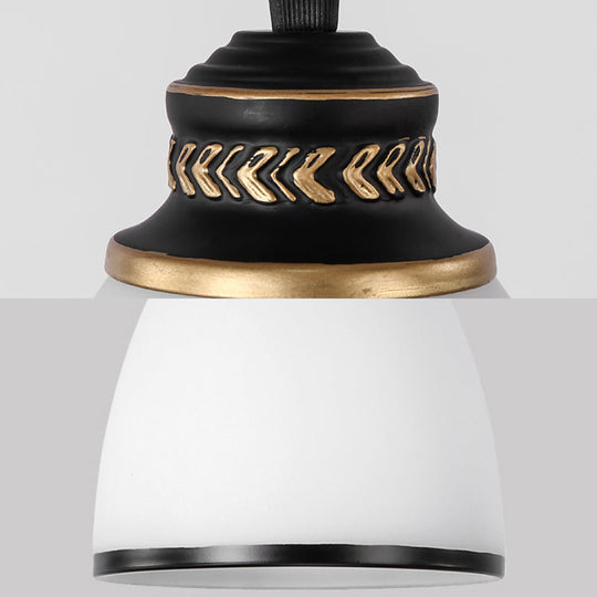 Classic Black Cluster Pendant Light With Frosted Glass Shades