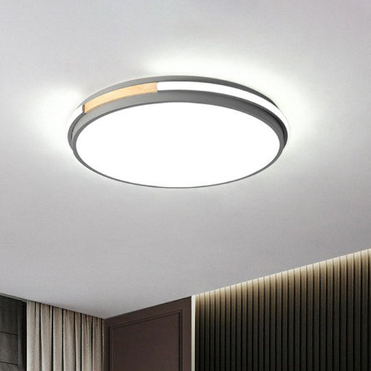 Sleek Round LED Flush Mount Light for Bedrooms - Acrylic Finish