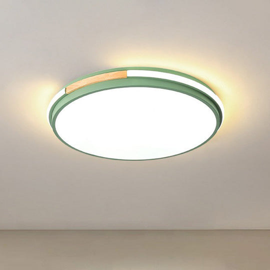 Sleek Round LED Flush Mount Light for Bedrooms - Acrylic Finish