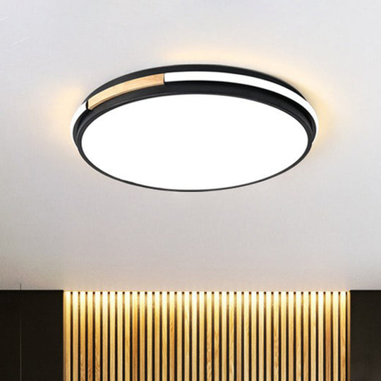Sleek Round LED Flush Mount Light for Bedrooms - Acrylic Finish