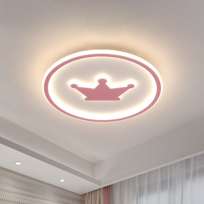 Plafonnier LED en acrylique à encastrer avec anneau halo pour chambre à coucher