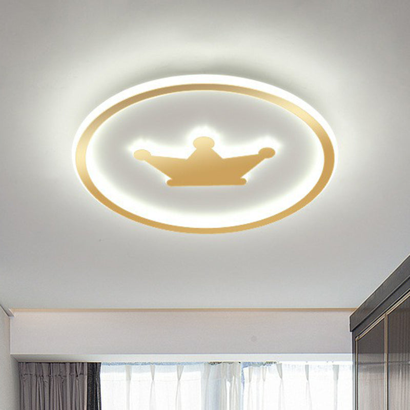 Plafonnier LED en acrylique à encastrer avec anneau halo pour chambre à coucher