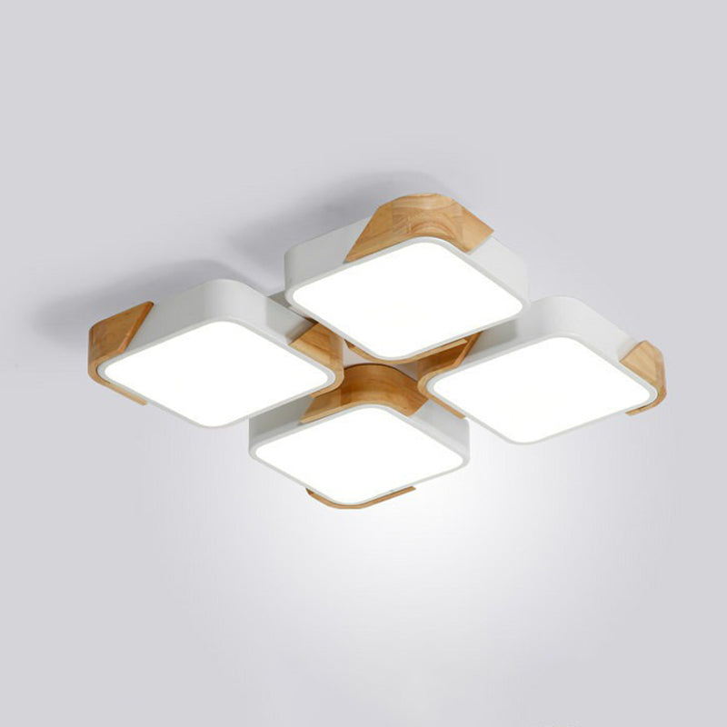 Nordic Splicing Flush Mount LED Ceiling Light for Living Room, Acrylic Design