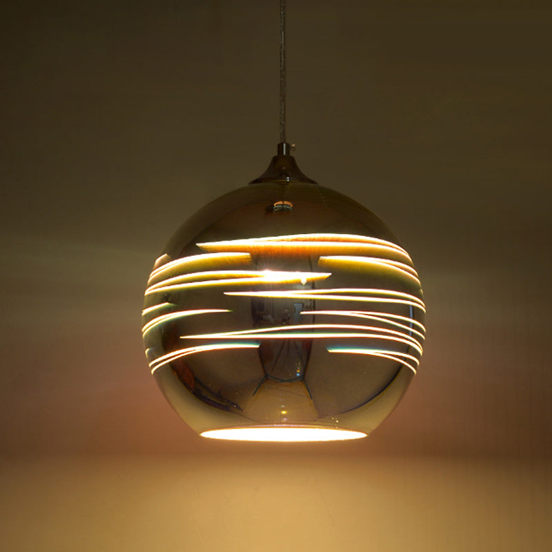 Contemporary Black Glass Pendant Light: Geometrical 3D Firework Design, Single-Bulb Suspension for Living Room