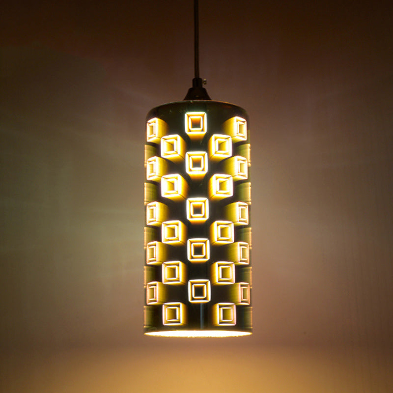 Contemporary Black Glass Pendant Light: Geometrical 3D Firework Design, Single-Bulb Suspension for Living Room