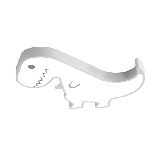 LED Dinosaur Acrylic Flush Mount Light - Cartoon Style Bedroom Ceiling Lighting, Warm/White Glow