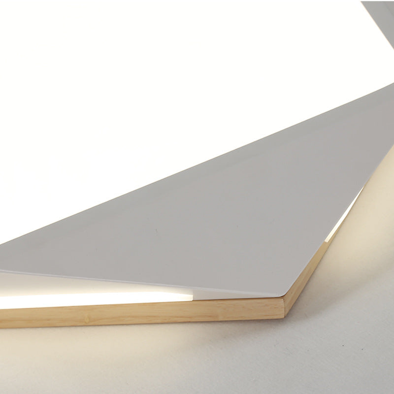 Pentagon LED Flush Mount Lamp in Acrylic White/Blue/Green - 12.5"/16.5"/20.5" Wide