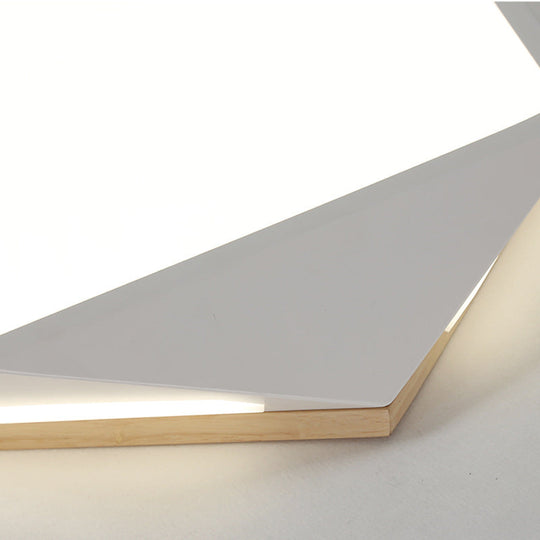 Pentagon LED Flush Mount Lamp in Acrylic White/Blue/Green - 12.5"/16.5"/20.5" Wide