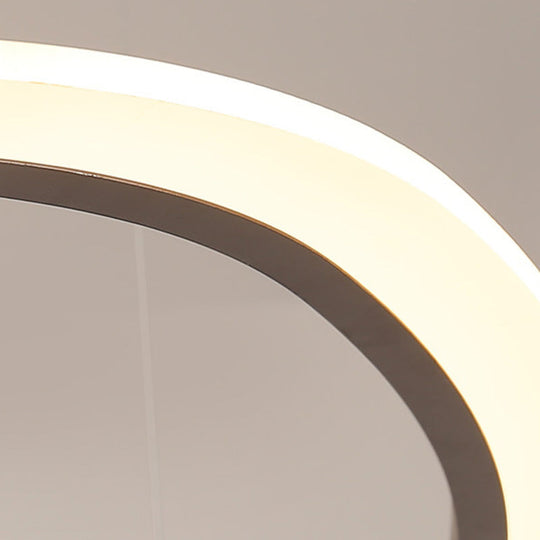 Sleek Acrylic Tiered Ceiling Chandelier - 3/4 Heads - Elegant Brown Pendant Light Fixture in White/Warm/Natural Light