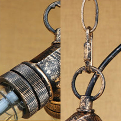 Industrial-Style Glass Pendant Lamp - 3 Bulb Hanging Lighting, Blue/Clear Wine Bottle Design for Restaurant Chandelier