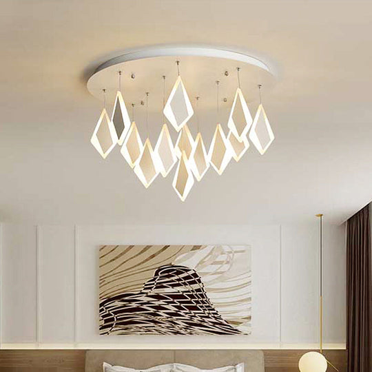 Contemporary LED Acrylic Flush Mount Bedroom Ceiling Light - Warm/White - 19"/27"/31.5" Wide