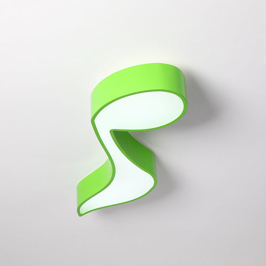 Kindergarten Flush Ceiling Light - Music Note Acrylic LED Cartoon Fixture