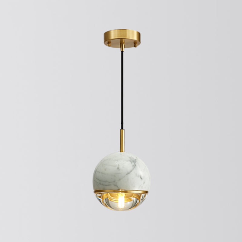 Minimalistic Marble Pendant Ceiling Light for Shaded Dining Room with 1 Head