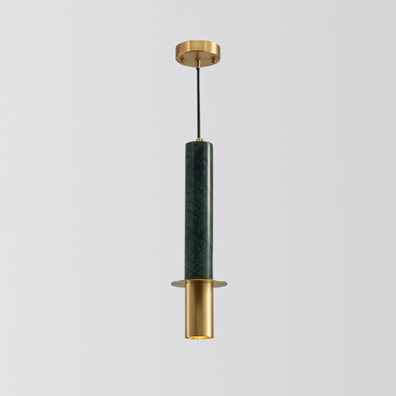 Minimalist Marble Pendant Light For Dining Rooms - Elegant Ceiling Fixture With Shaded Design Green