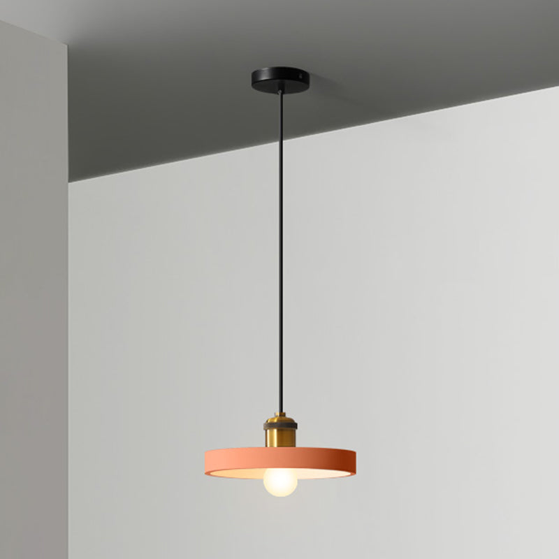 Minimalist Geometric Pendant Light - Single Resin-Cement Dining Room Suspension Fixture