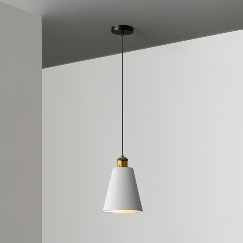 Minimalist Geometric Pendant Light - Single Resin-Cement Dining Room Suspension Fixture