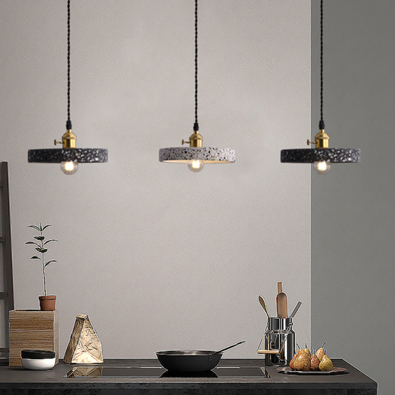 Minimalistic Geometric Terrazzo Pendant Light - Dining Room Ceiling Suspension Lighting