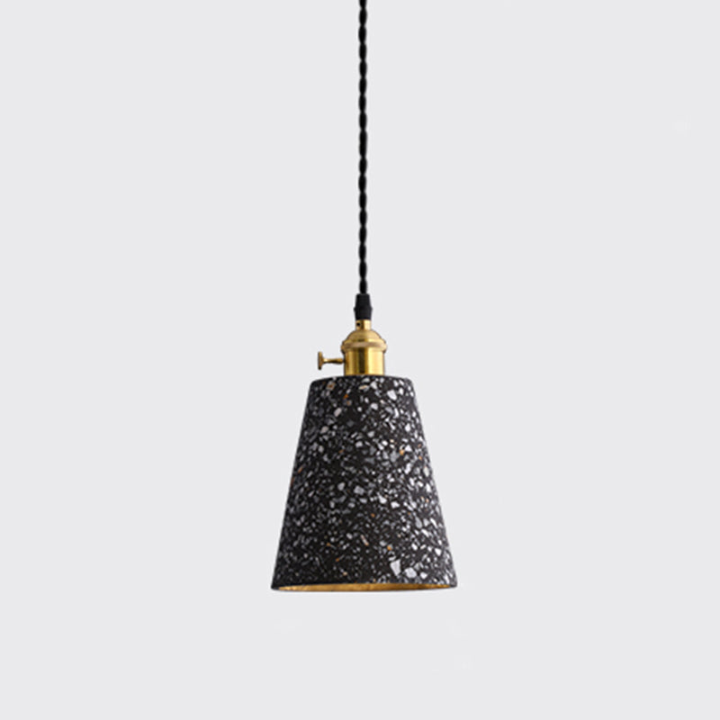 Minimalistic Terrazzo Pendant Light for Dining Room Ceiling - Geometric Design, 1 Head