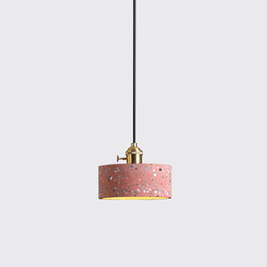 Minimalistic Terrazzo Pendant Light for Dining Room Ceiling - Geometric Design, 1 Head