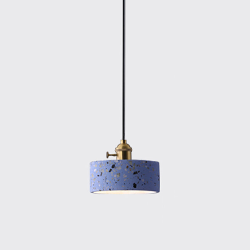 Minimalistic Terrazzo Pendant Light for Dining Room Ceiling - Geometric Design, 1 Head