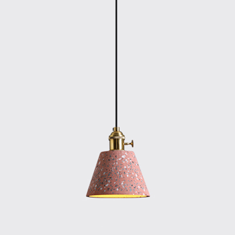 Minimalistic Terrazzo Pendant Light for Dining Room Ceiling - Geometric Design, 1 Head