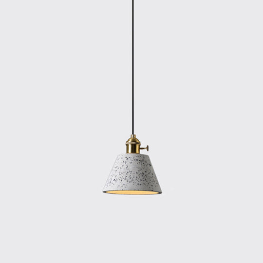Minimalistic Terrazzo Pendant Light for Dining Room Ceiling - Geometric Design, 1 Head