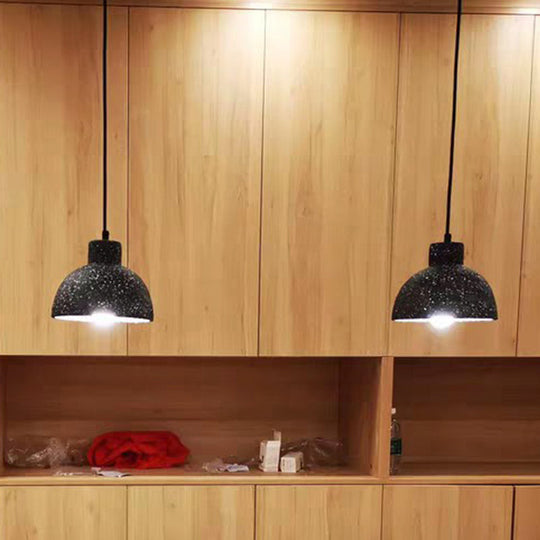 Suspension géométrique en terrazzo pour salle à manger - Suspension minimaliste à 1 lampe