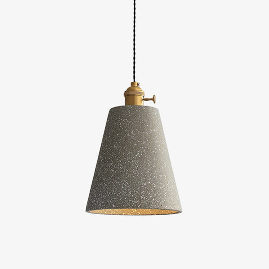 Suspension géométrique en terrazzo pour salle à manger - Suspension minimaliste à 1 lampe