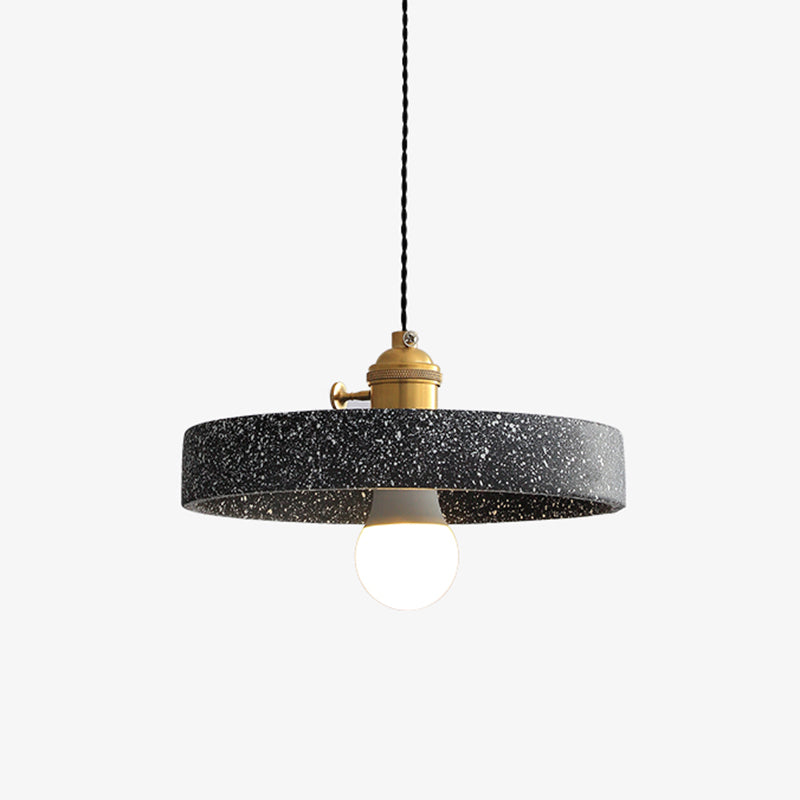 Suspension géométrique en terrazzo pour salle à manger - Suspension minimaliste à 1 lampe